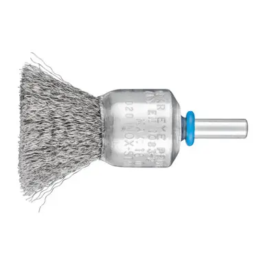PFERD 83053 3/4" Crimped Wire Coated Cup End Brush .006 SS Wire 1/4" Shank (10pk)