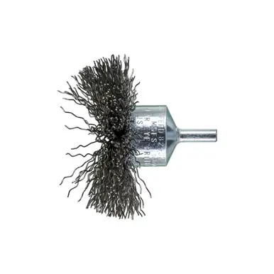 PFERD 82934 3" Circular Mounted End Brush .020 CS Wire, 1/4" Shank (10pk)