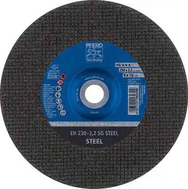 PFERD 63111 9" x 1/8" Cut-Off Wheel, 7/8" AH A 24 S SG - Type 27 (25pk)