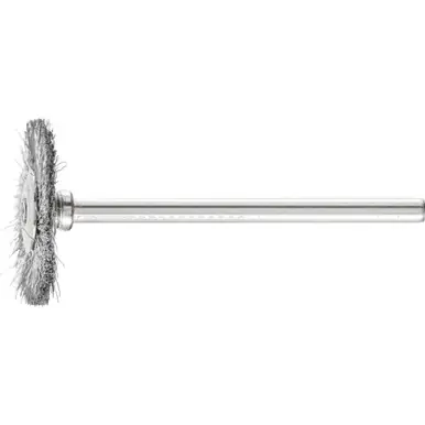 PFERD 83204 1" Miniature Mtd. Wheel Brush .005 CS Wire, 1/8" Stem (36pk)