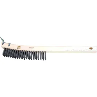 PFERD 85007 Curved Handle Scratch Brush w/Scraper 4x19 Rows, CS Wire, Wooden Block (12pk)