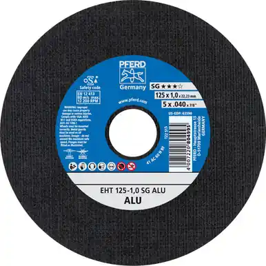 PFERD 63590 5" x .040" Cut-Off Wheel 7/8" AH 1.0mm A 60 N SG ALU Type 1 (25pk)