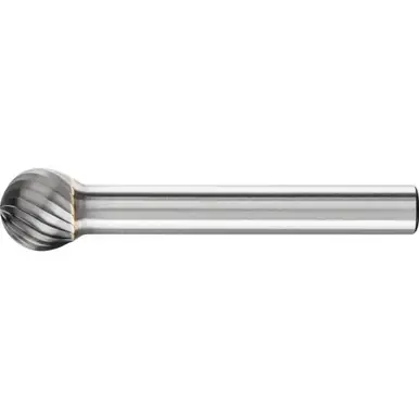 PFERD 24561 Carbide Bur - Ball Shape, SGL Cut 3/8" x 5/16" x 1/4" Shank - SD-3