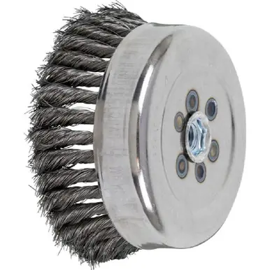 PFERD 82545 6" Knot Wire Cup Brush .014 CS Wire, 5/8-11 Thread (int.)