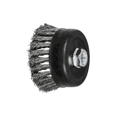 PFERD 82648 4" Knot Wire Cup Brush .023 SS Wire, 5/8-11 Thread (ext.)