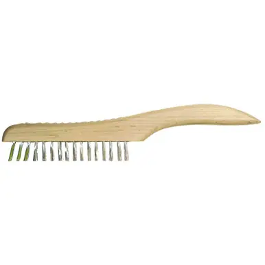 PFERD 89555 Shoe Handle Platers Brush - Narrow 1 Row, .005 CS Wire (12pk)