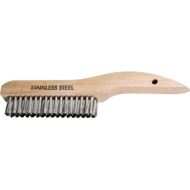 PFERD 89539 Shoe Handle Scratch Brush 4 x 18 Rows, .006 Stainless (12pk)