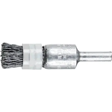 PFERD 83996 1/2" M-BRAD End Brush 1/4" Stem, .040 SiC - 120 Grit Banded (10pk)