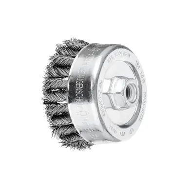 PFERD 82553 4" COMBITWIST Knot Cup Brush, Dbl Row .023 CS Wire, 5/8-11 Thread ext.