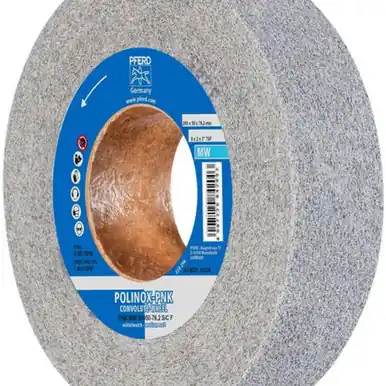 PFERD 48216 8" x 2" Convolute Wheel 3" A.H. - SiC Fine MW 7SF