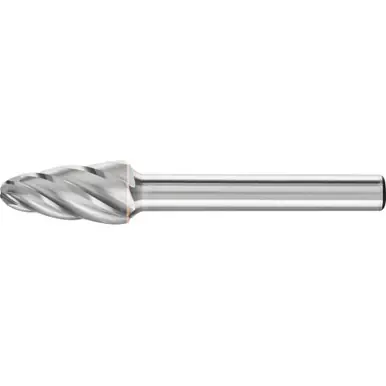 PFERD 24705 Carbide Bur - Tree Shape, ALU/NF Cut 3/8" x 3/4" x 1/4" Shank - SF-3