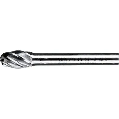 PFERD 24645 Carbide Bur - Oval Shape, ALU/NF Cut 3/8" x 5/8" x 1/4" Shank - SE-3