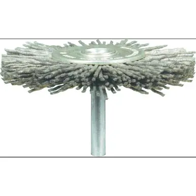 PFERD 763841 3" Nylon Abrasive Mtd. Wheel Brush 1/4" Stem, .040 SiC - 120 Grit (5pk)