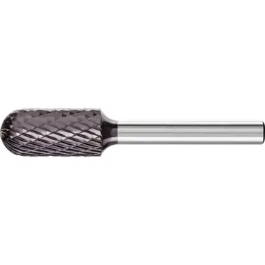 PFERD 27177 HICOAT Bur, Cylind. Radius End, DBL Cut 1/2" x 1" x 1/4" Shank