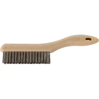 PFERD 85039 Shoe Handle Scratch Brush 4x16 Rows, SS Wire, Plastic Block (12pk)
