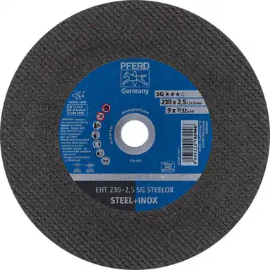 PFERD 63611 9" x 1/16" Cut-Off Wheel, 7/8" AH A 24 R SG-INOX - Type 1 (25pk)