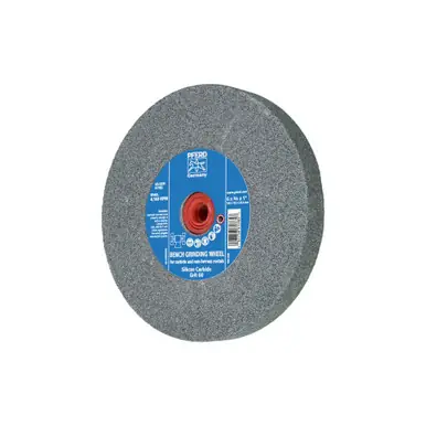 PFERD 61785 6" x 3/4" Vitrified Bench Wheel 1" A.H., Silicon Carbide, 60 Grit