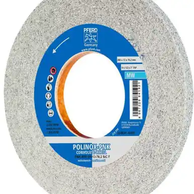 PFERD 48208 8" x 1/2" Convolute Wheel 3" A.H. - SiC Fine MW 7SF