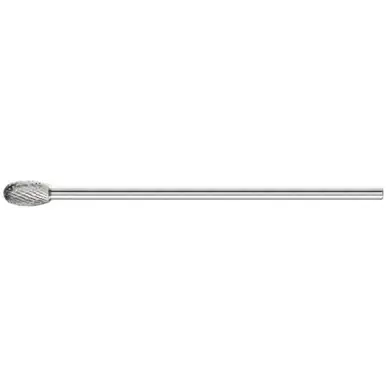 PFERD 26002 Carbide Bur, Oval Shape, DBL Cut 1/2" x 7/8" x 1/4" Ext. Shank