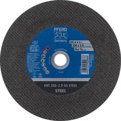 PFERD 63510 9" x 3/32" Cut-Off Wheel, 7/8" AH A 24 S SG - Type 1 (25pk)