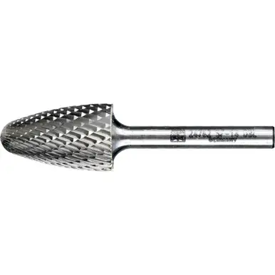 PFERD 24762 Carbide Bur - Tree Shape, DBL Cut 3/4" x 1_" x 1/4" Shank - SF-14