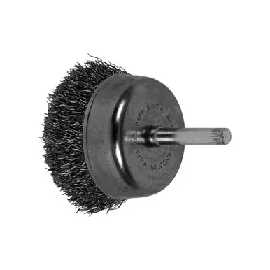 PFERD 82838 2" Crimped Shank Mtd Cup Brush .010 SS Wire, 1/4" Shank (10pk)