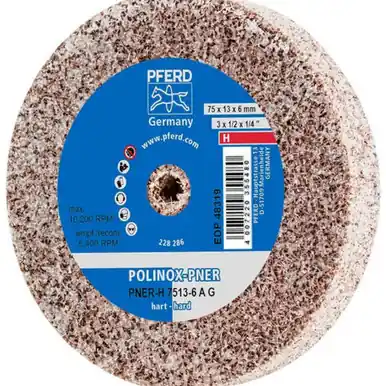 PFERD 48319 3" x 1/2" Unitized Wheel 1/4" A.H., A/O Coarse (H) 8AC (5pk)