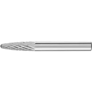 PFERD 24692 Carbide Bur - Tree Shape, DBL Cut 1/4" x 5/8" x 1/4" Shank - SF-1