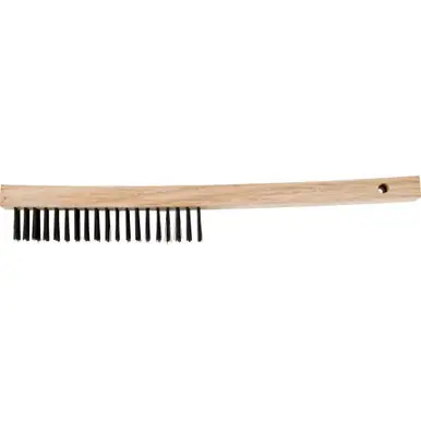 PFERD 85045 Curved Handle Scratch Brush Economy 3x19 Rows Carbon Steel Wire (12pk)