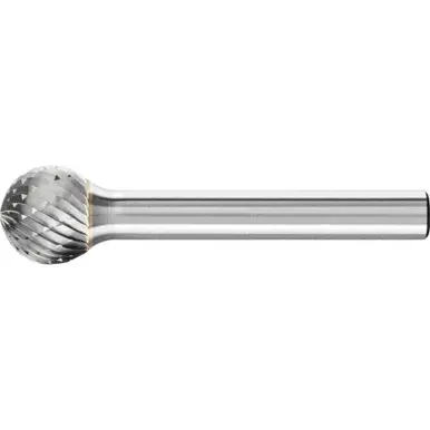 PFERD 24572 Carbide Bur - Ball Shape, DBL Cut 7/16" x 3/8" x 1/4" Shank - SD-4
