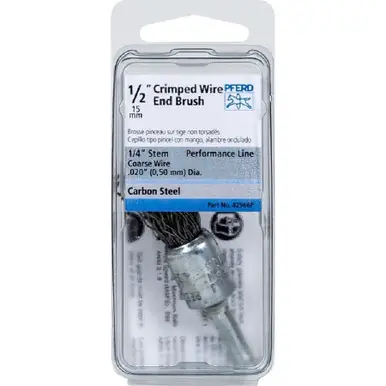 PFERD 82966P P.O.P. 1/2" Crimped Wire End Brush .020 CS Wire, 1/4" Shank (5pk)