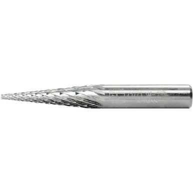 PFERD 25223 Carbide Bur - Cone (Pointed), DIA Cut 1/4" x 1" x 1/4" Shank - SM-3