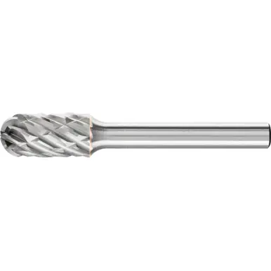 PFERD 24428 Carbide Bur, Cylind. Radius End, STEEL Cut 3/8" x 3/4" x 1/4" Shank