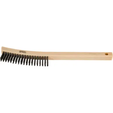 PFERD 85012 Curved Handle Scratch Brush 3x19 Rows CS Wire Plastic Block (12pk)