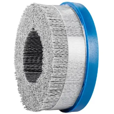 PFERD 84134 5" M-BRAD Composite Disc Brush, 7/8" AH Crimped Filament, .040 SiC 80 Grit