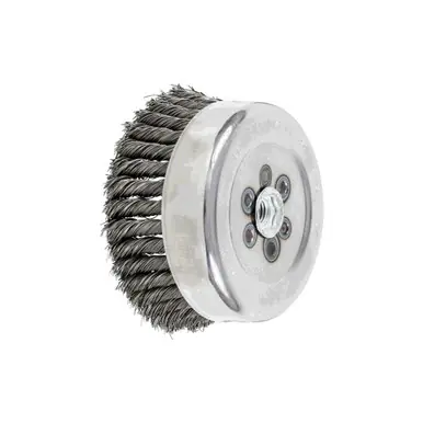 PFERD 82571 6" F/C Twist Knot Wire Cup Brush .023 CS Wire, 5/8-11 Thread (int.)