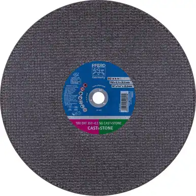 PFERD 64123 14" x 3/16" Cut-Off Wheel, 20mm AH, Portable AC 24 Q SG, Ductile Iron (10pk)