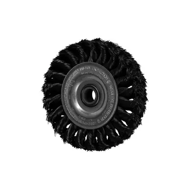 PFERD 82032 4" Knot Wheel Brush - Double Row .014 CS Wire, 5/8-1/2" A.H. (5pk)