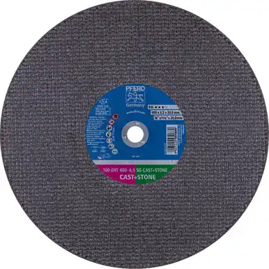 PFERD 64117 16" x 3/16" Cut-Off Wheel, 20mm AH, Portable AC 24 Q SG, Ductile Iron (10pk)