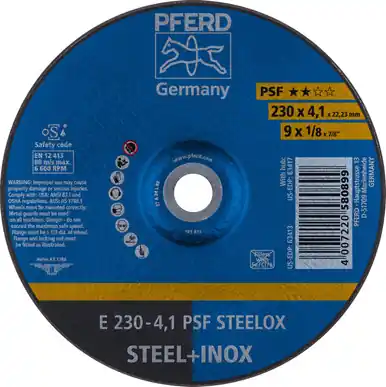 PFERD 63413 9"x1/8" Pipeline Wheel 7/8" AH A 24 M PSF-INOX-PIPE (10pk)