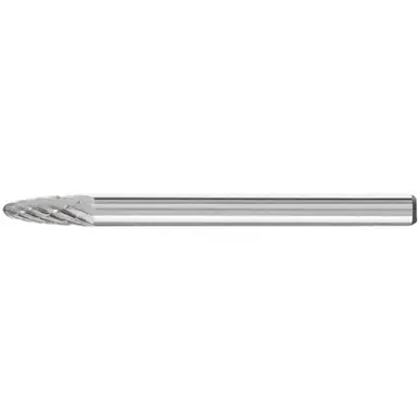 PFERD 23301 Carbide Bur - Tree Shape, SGL Cut 1/8" x 1/4" x 1/8" Shank - SF-41