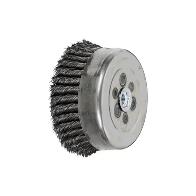 PFERD 82546P P.O.P. 6" Knot Wire Cup Brush .023 CS Wire, 5/8-11 Thread (int.) (2pk)