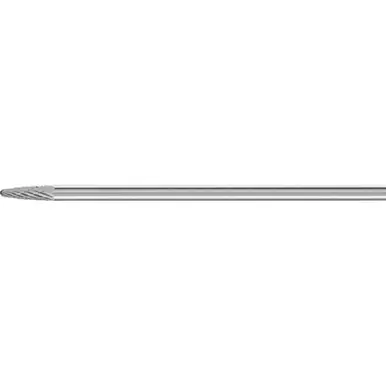 PFERD 26042 Carbide Bur, Tree Shape, DBL Cut 1/4" x 5/8" x 1/4" Ext. Shank