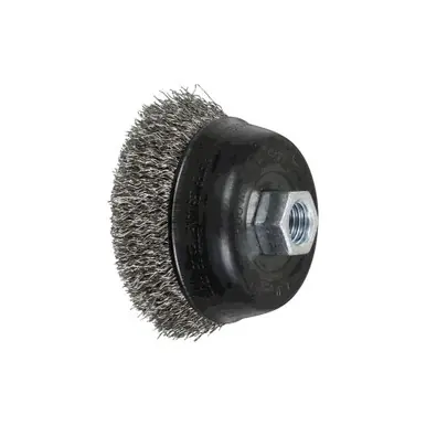 PFERD 82359 3-1/2" Crimped Wire Cup Brush .014 SS Wire, 5/8-11 Thread (ext.)