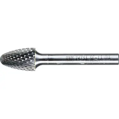 PFERD 24733 Carbide Bur - Tree Shape, DIA Cut 1/2" x 3/4" x 1/4" Shank - SF-13