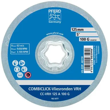PFERD 48110 COMBICLICK Surface Conditioning Disc 5" A/O Coarse Grade (10pk)