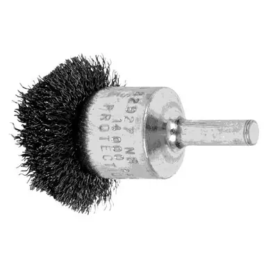 PFERD 82927 1-1/2" Circular Mounted End Brush .008 CS Wire, 1/4" Shank (10pk)