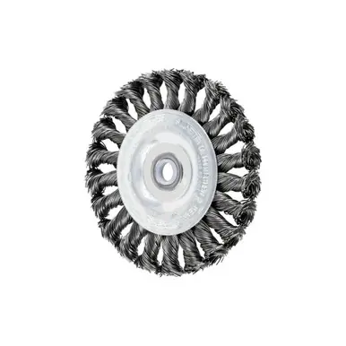 PFERD 81658 4" Standard Twist Knot Wheel .020 CS Wire, 1/2-3/8" A.H. (10pk)