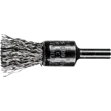 PFERD 82985 1/2" Crimped Wire End Brush .020 SS Wire, 1/4" Shank (10pk)
