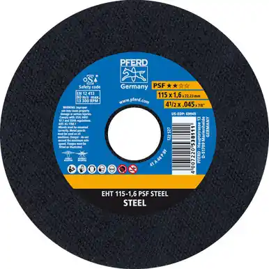 PFERD 69949 - 4-1/2" x .04 - 5" Cut-Off Wheel, 7/8" AH A P PSF - 46 Grit - Type 1 (25pk)